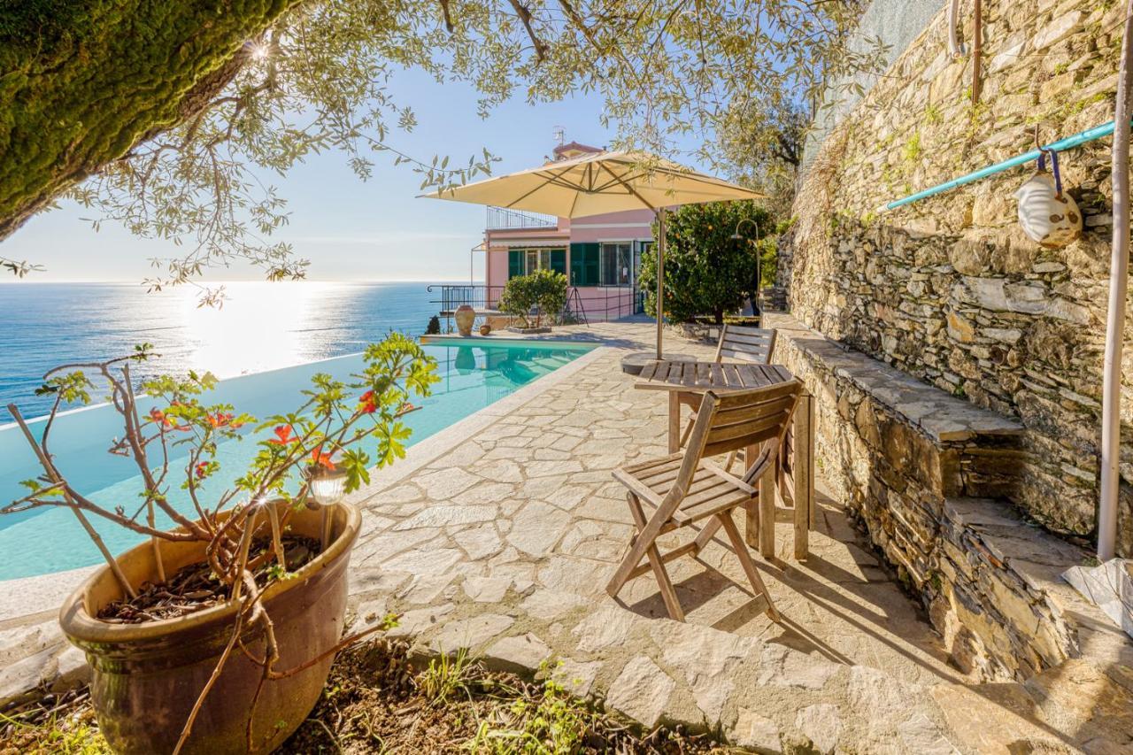 Casaviva - Ampio Trilocale Vista Mare Con Piscina - Pieve Alta Appartement Pieve Ligure Buitenkant foto