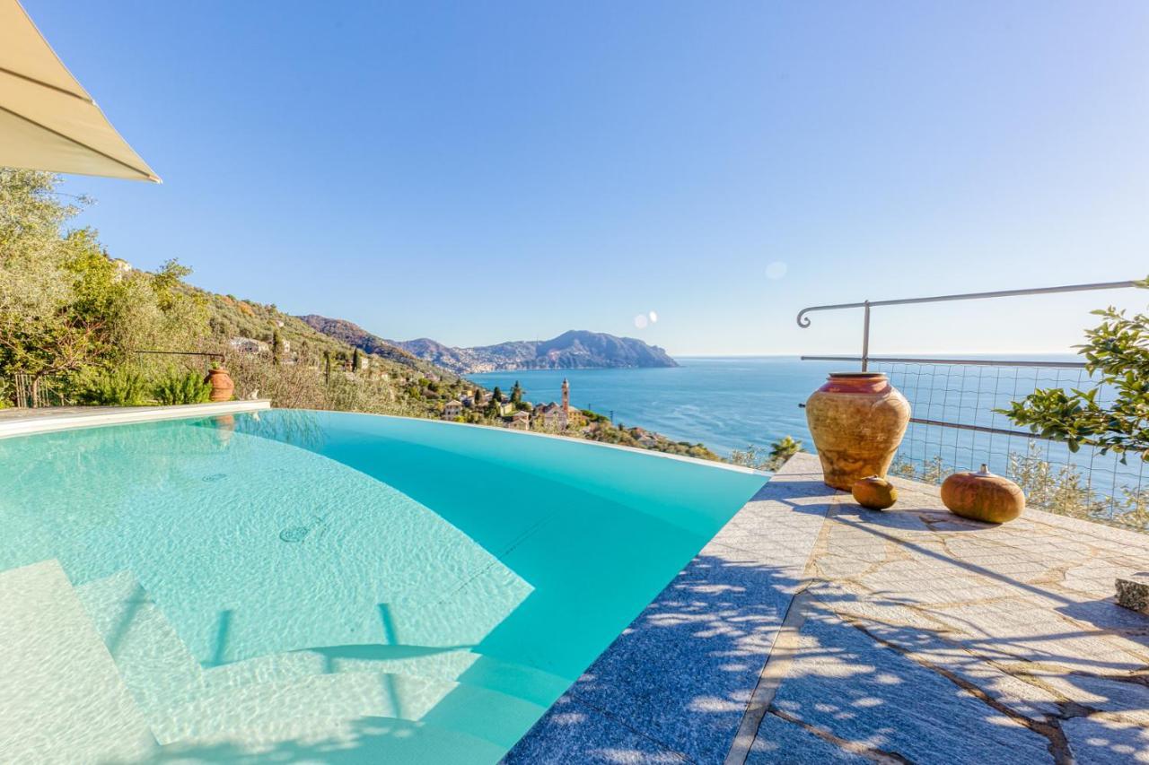 Casaviva - Ampio Trilocale Vista Mare Con Piscina - Pieve Alta Appartement Pieve Ligure Buitenkant foto