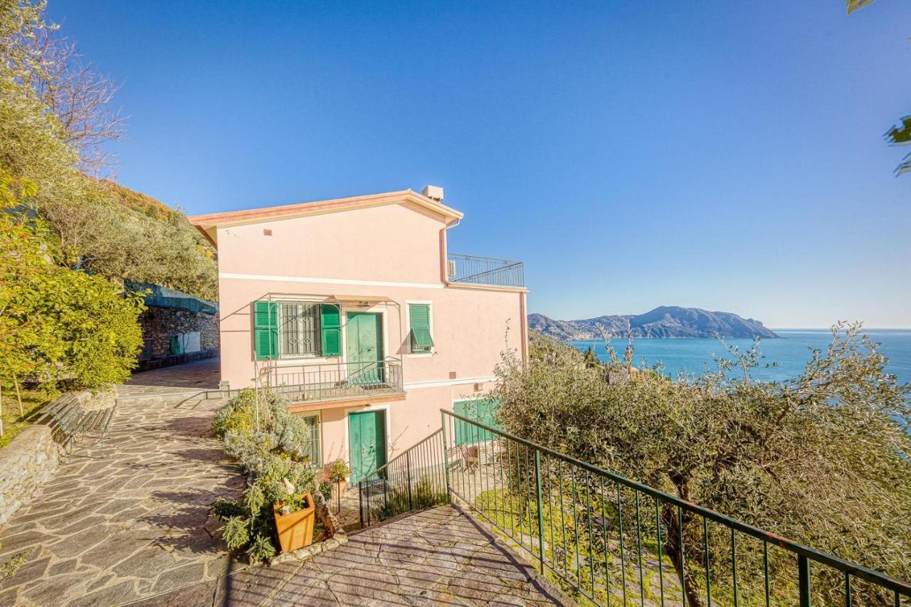 Casaviva - Ampio Trilocale Vista Mare Con Piscina - Pieve Alta Appartement Pieve Ligure Buitenkant foto