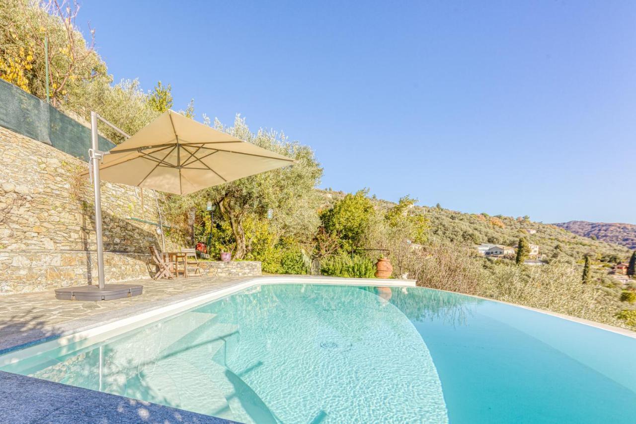 Casaviva - Ampio Trilocale Vista Mare Con Piscina - Pieve Alta Appartement Pieve Ligure Buitenkant foto