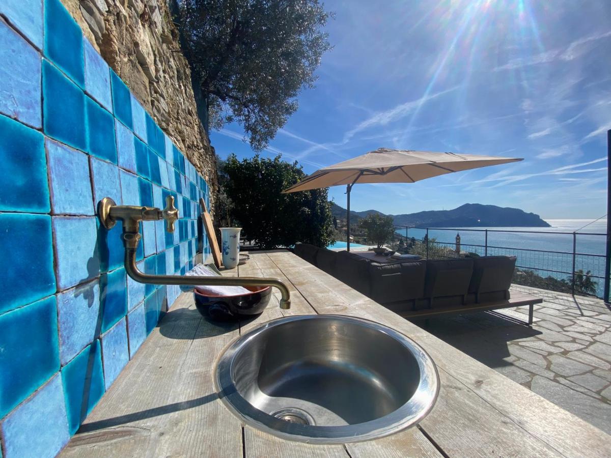 Casaviva - Ampio Trilocale Vista Mare Con Piscina - Pieve Alta Appartement Pieve Ligure Buitenkant foto